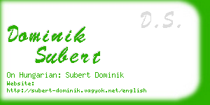 dominik subert business card